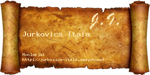Jurkovics Itala névjegykártya